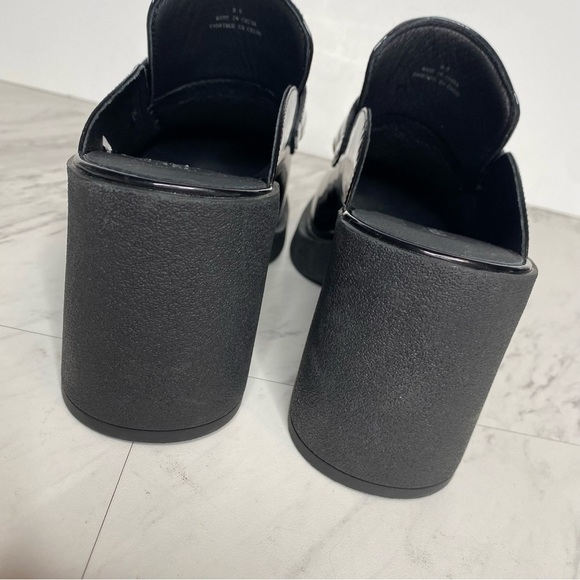 Jeffrey Campbell Kerri Black Patent Leather Heeled Loafer Mule 9 1/2 - Picture 4 of 16